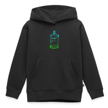 Brouillard D - Sweat Premium à capuche enfant bio - noir - Devant - AI Model Kid Male (0cm)