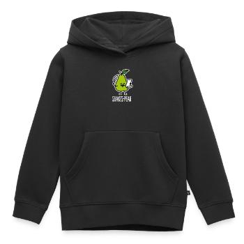 Shakes-Pear, Funny Shakespeare Pun Pear - Kids Premium Organic Hoodie - black - Front - AI Model Kid Male (0cm)