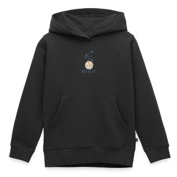 La constellation du Verseau - Sweat Premium à capuche enfant bio - noir - Devant - AI Model Kid Male (0cm)