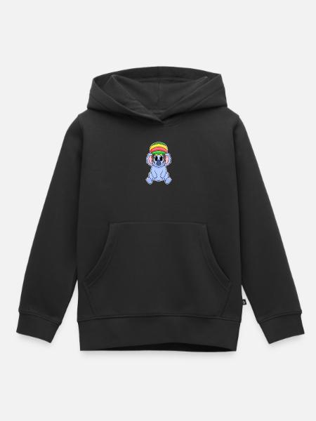 Rasta Koala - Kinder Premium Organic Hoodie - Schwarz