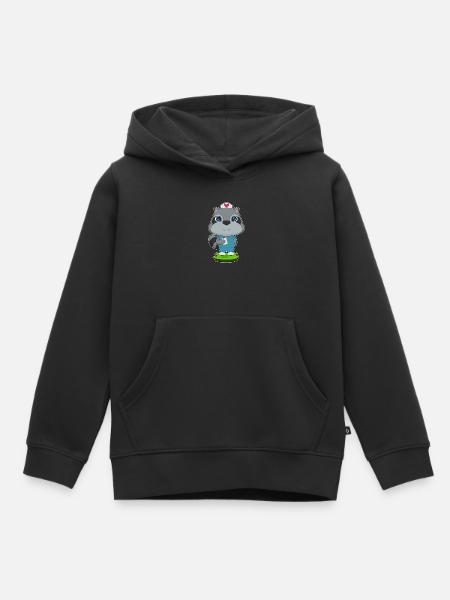 Waschbär Krankenschwester - Kinder Premium Organic Hoodie - Schwarz