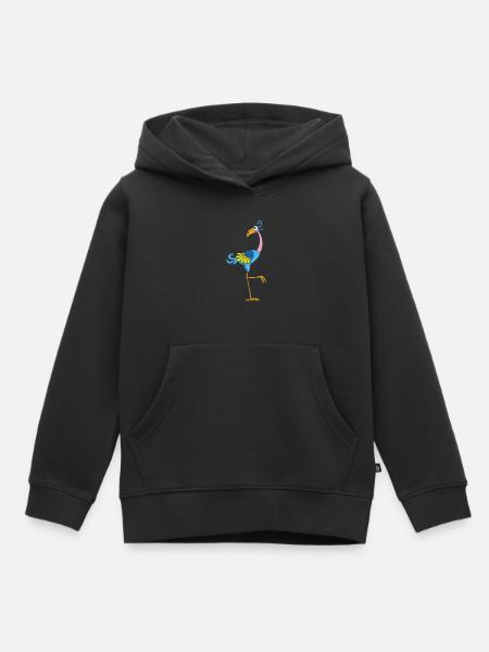 Lustiger Vogel - Kinder Premium Organic Hoodie - Schwarz