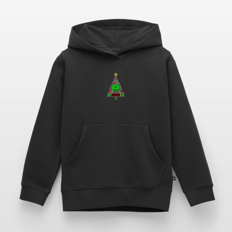 Développeur de scripts de débogage de code Computer Geek Sweat Premium à capuche enfant bio