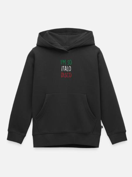 Italo Disco - Kinder Premium Organic Hoodie - Schwarz