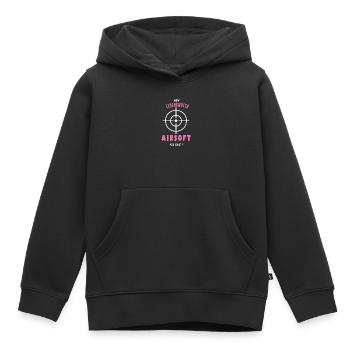 Airsoft Airsofter player Airsoft game Air-Soft - Kids Premium Organic Hoodie - black - Front - AI Model Kid Male (0cm)