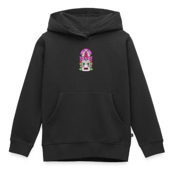 Calendrier maya inca aztèque - Sweat Premium à capuche enfant bio - noir - Devant - AI Model Kid Male (0cm)