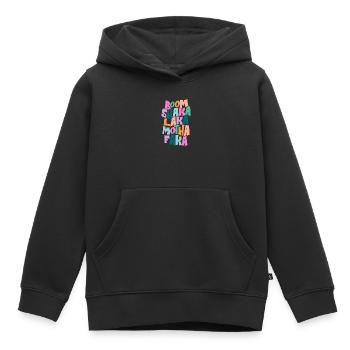 Fette Farbburst-Typografie - Kinder Premium Organic Hoodie - Schwarz - Vorne - AI Model Kid Male (0cm)
