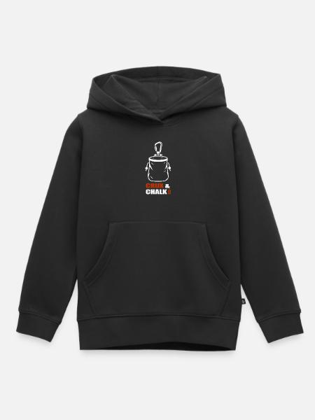 Crux & Chalk – Klettern - Kinder Premium Organic Hoodie - Schwarz