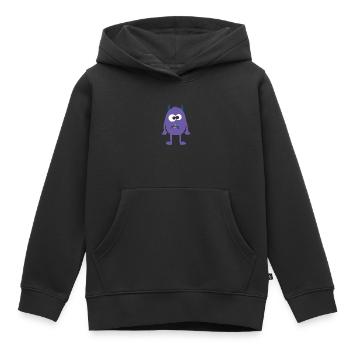 starring purple monster - Kinder Premium Organic Hoodie - Schwarz - Vorne - AI Model Kid Male (0cm)