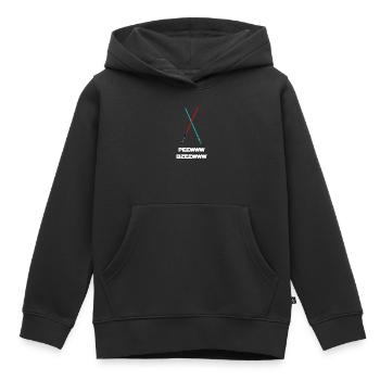 peewww bzeewww funny lightsaber lightsword design - Kids Premium Organic Hoodie - black - Front - AI Model Kid Male (0cm)