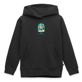 Bartgeier Pyrenäen-Nationalpark: majestätische Fauna - Kinder Premium Organic Hoodie - Schwarz - Vorne - AI Model Kid Male (0cm)