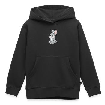 Hase - Kinder Premium Organic Hoodie - Schwarz - Vorne - AI Model Kid Male (0cm)