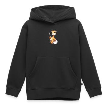 Giraffe Billiard Queue Sport - Kinder Premium Organic Hoodie - Schwarz - Vorne - AI Model Kid Male (0cm)