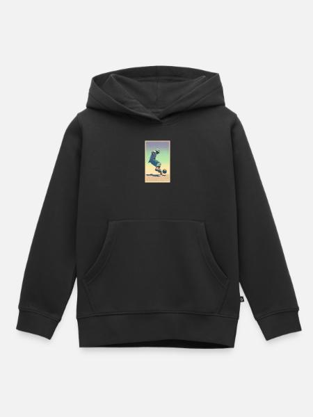 Joueur de football #4 - Sweat Premium à capuche enfant bio - noir