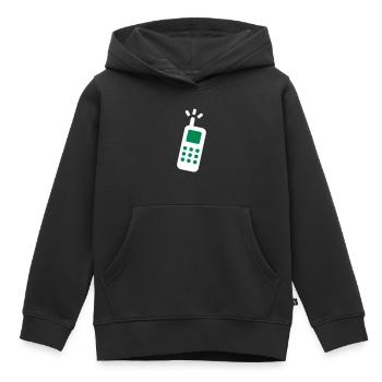 phone cellphone cell phone landline - Kids Premium Organic Hoodie - black - Front - AI Model Kid Male (0cm)