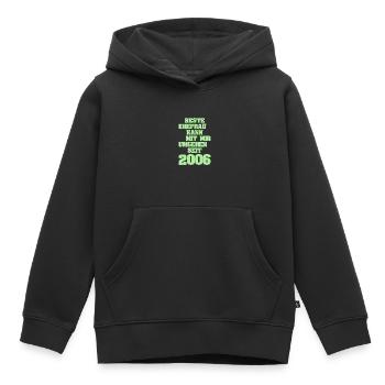 Jahr 2006 - Kinder Premium Organic Hoodie - Schwarz - Vorne - AI Model Kid Male (0cm)