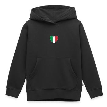 Italienisches Herz - Kinder Premium Organic Hoodie - Schwarz - Vorne - AI Model Kid Male (0cm)