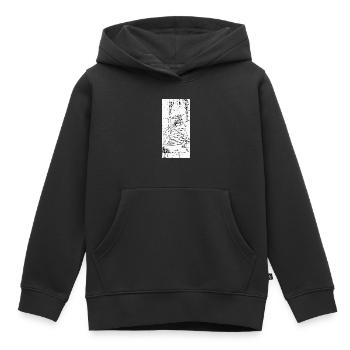 Skate Contest an der Brücke der Liebe Annecy 74 - Kinder Premium Organic Hoodie - Schwarz - Vorne - AI Model Kid Male (0cm)