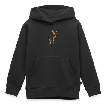 Baguette magique girafe - Sweat Premium à capuche enfant bio - noir - Devant - AI Model Kid Male (0cm)