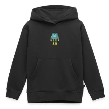 Robo-Junge - Kinder Premium Organic Hoodie - Schwarz - Vorne - AI Model Kid Male (0cm)
