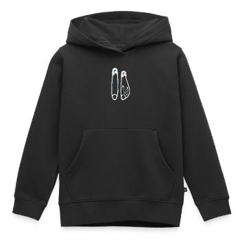 Announcement baby bump pregnancy twins - Kids Premium Organic Hoodie - black - Front - AI Model Kid Male (0cm)