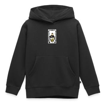 Le magicien  - Sweat Premium à capuche enfant bio - noir - Devant - AI Model Kid Male (0cm)
