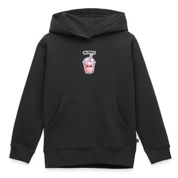 Mélange de tasses de smoothies Kawaii - Sweat Premium à capuche enfant bio - noir - Devant - AI Model Kid Male (0cm)
