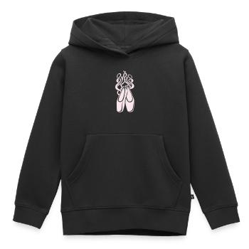 Ballettschuhe Ballerina Symbol - Kinder Premium Organic Hoodie - Schwarz - Vorne - AI Model Kid Male (0cm)