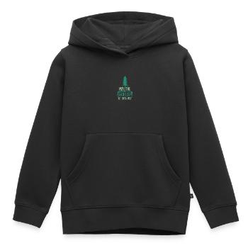Que la forêt soit avec toi - Sweat Premium à capuche enfant bio - noir - Devant - AI Model Kid Male (0cm)