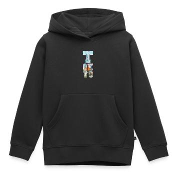 TOKYO TOWER FONT AQUARELL - Kinder Premium Organic Hoodie - Schwarz - Vorne - AI Model Kid Male (0cm)