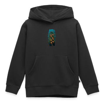 Tropische Prämie: Papayabaum - Kinder Premium Organic Hoodie - Schwarz - Vorne - AI Model Kid Male (0cm)