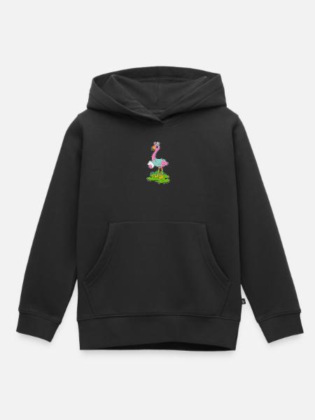 Flamingo Krankenschwester - Kinder Premium Organic Hoodie - Schwarz