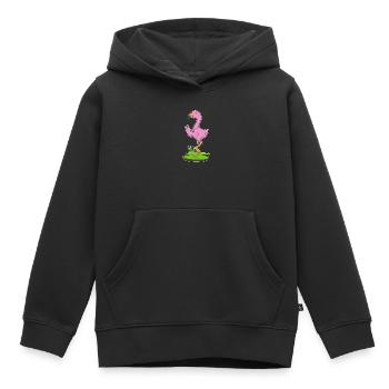 Flamingo Necklace - Kids Premium Organic Hoodie - black - Front - AI Model Kid Male (0cm)