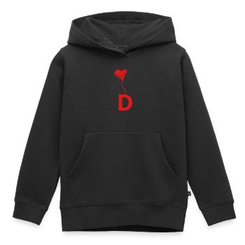 Brief des Herzens - Kinder Premium Organic Hoodie - Schwarz - Vorne - AI Model Kid Male (0cm)