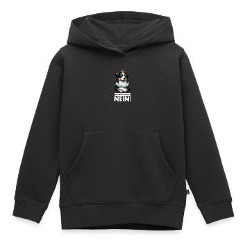 Avant que vous ne demandiez : Berger australien Aussie Aussie - Sweat Premium à capuche enfant bio - noir - Devant - AI Model Kid Male (0cm)