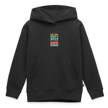 geboren 2014 - Kinder Premium Organic Hoodie - Schwarz - Vorne - AI Model Kid Male (0cm)