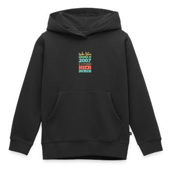 geboren 2007 - Kinder Premium Organic Hoodie - Schwarz - Vorne - AI Model Kid Male (0cm)