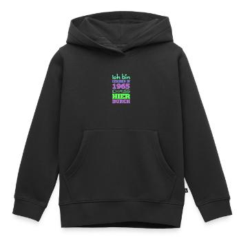 geboren 1965 - Kinder Premium Organic Hoodie - Schwarz - Vorne - AI Model Kid Male (0cm)
