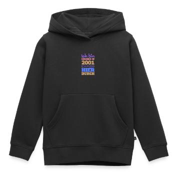 Bin geboren in 2001 - Kinder Premium Organic Hoodie - Schwarz - Vorne - AI Model Kid Male (0cm)