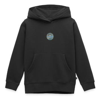 Idée cadeau Alicia - Sweat Premium à capuche enfant bio - noir - Devant - AI Model Kid Male (0cm)