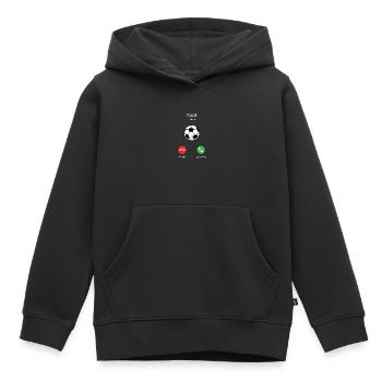 appel du foot - Sweat Premium à capuche enfant bio - noir - Devant - AI Model Kid Male (0cm)