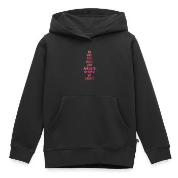Nous sommes les enfants - Sweat Premium à capuche enfant bio - noir - Devant - AI Model Kid Male (0cm)
