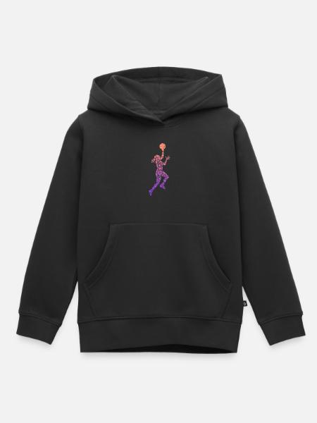 Symboles du basketball féminin Basketball féminin - Sweat Premium à capuche enfant bio - noir