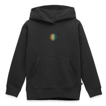 David - Kinder Premium Organic Hoodie - Schwarz - Vorne - AI Model Kid Male (0cm)