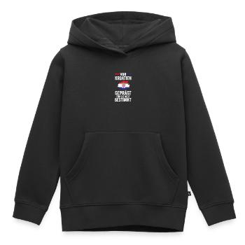 Croate Croate Croatie - Sweat Premium à capuche enfant bio - noir - Devant - AI Model Kid Male (0cm)