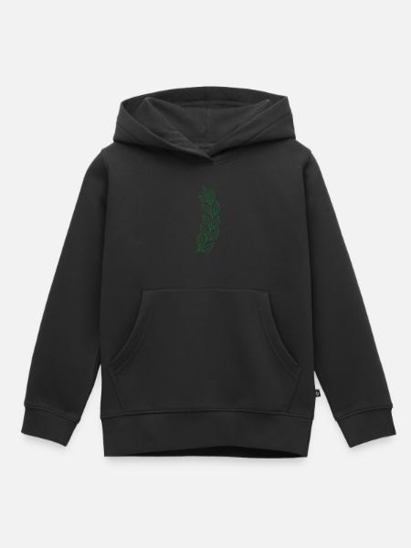 weizen blatt - Kinder Premium Organic Hoodie - Schwarz