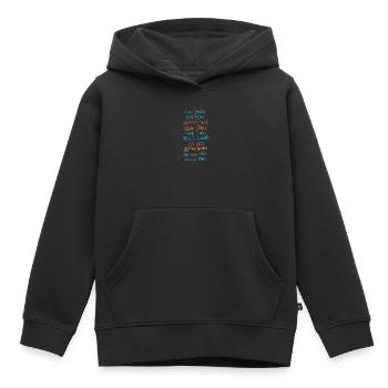 Lebe einfach 2 - Kinder Premium Organic Hoodie - Schwarz - Vorne - AI Model Kid Male (0cm)