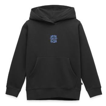 Instructeur de respiration - Sweat Premium à capuche enfant bio - noir - Devant - AI Model Kid Male (0cm)