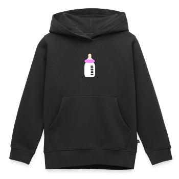 Bébé 2025 Naissance Fille Rose Famille - Sweat Premium à capuche enfant bio - noir - Devant - AI Model Kid Male (0cm)