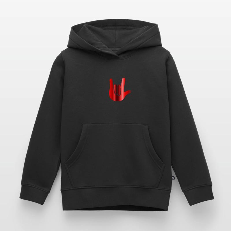 devil horns Kids Premium Organic Hoodie